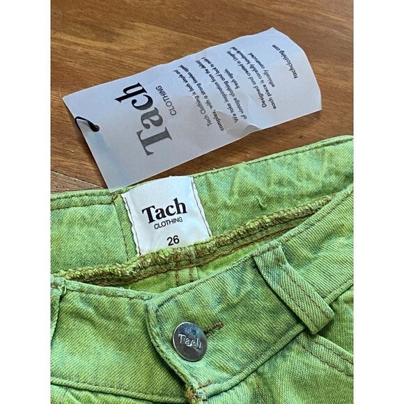 Tach Clothing Lubina Jeans in Green 26 New AS-IS denim pants - Picture 12 of 14